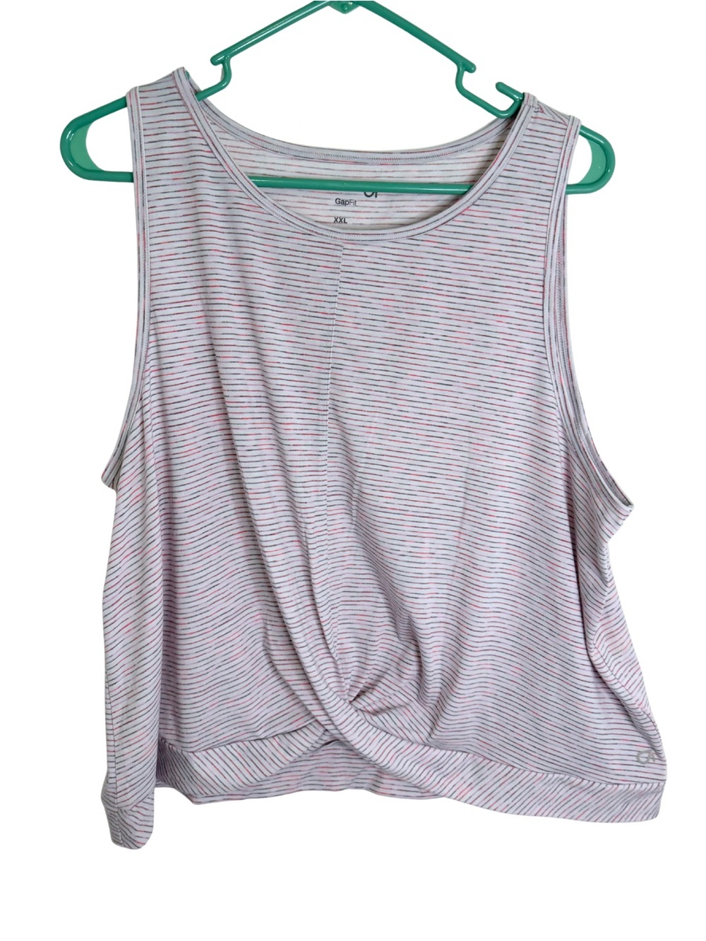 GAP Fit Striped Twist-Front Tank Top Size XXL